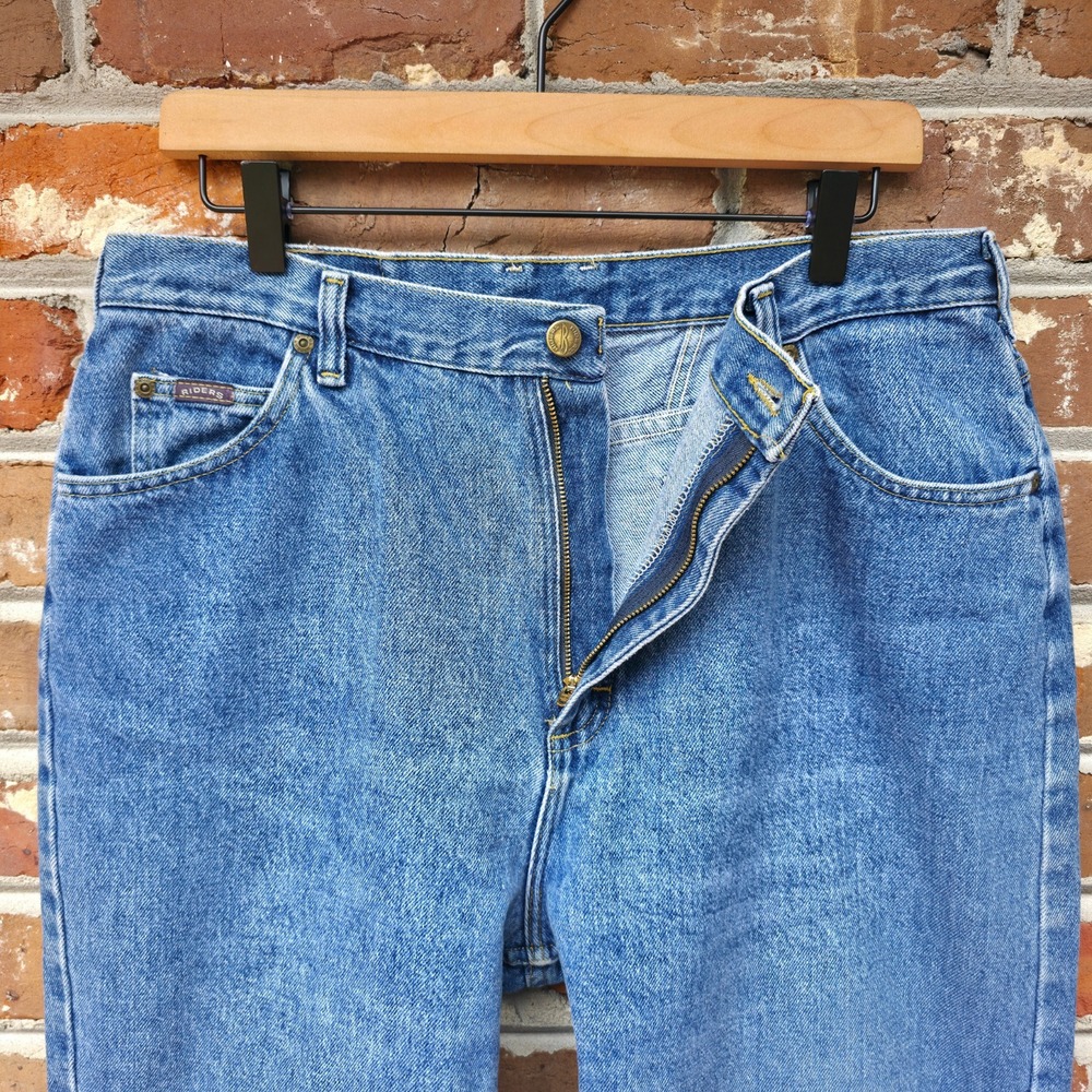 Vintage LEE Jeans Womens 34x29 Blue 90s Western Rodeo High Waist Tapered Mom - Picture 5 of 12
